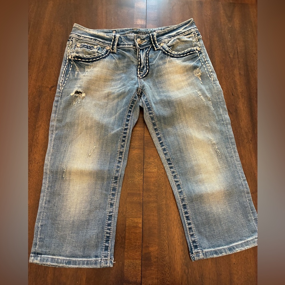 Miss Me Jeans Cropped Women’s 28 Blue Capris Y2K
